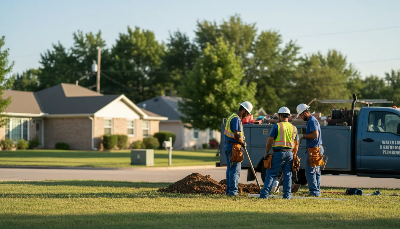 Residential water line and bathroom plumbing service in Harwood, MD